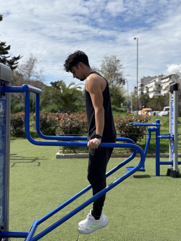 Personal trainer working with a client